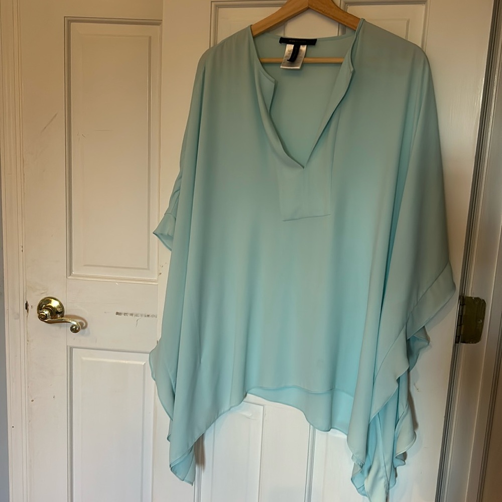 Flowy BCBGMAXAZRIA top in aqua, size M/L - Picture 1 of 14